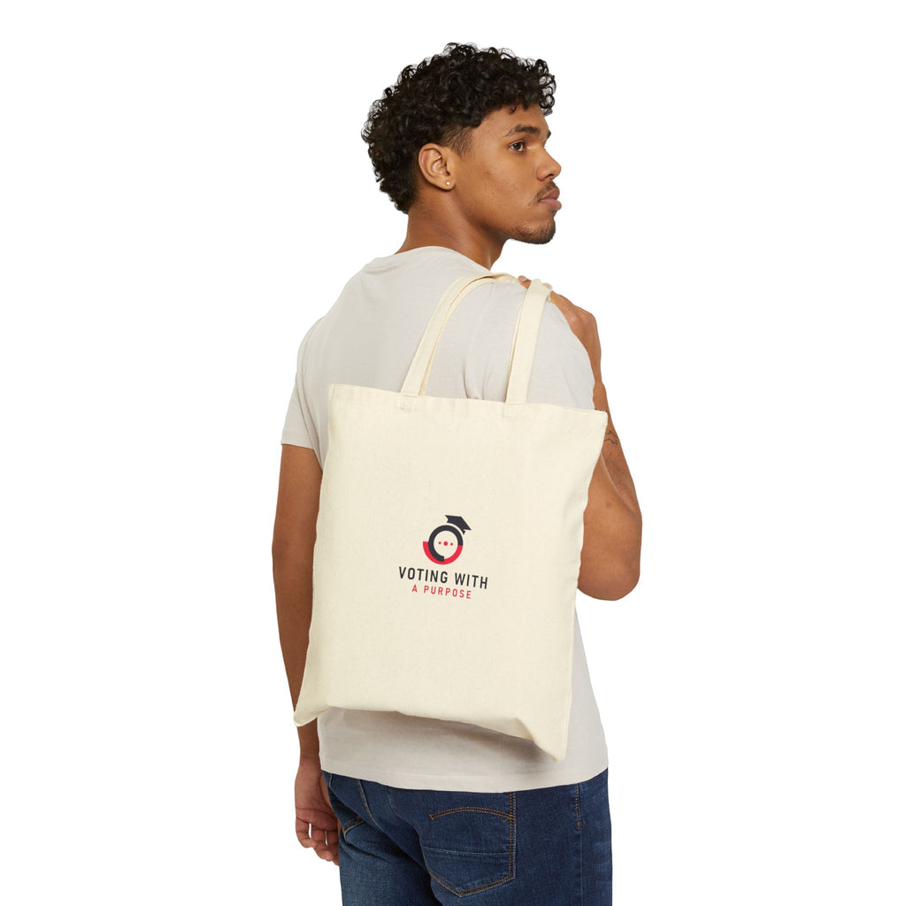 Voting With A Purpose Tote Bag | Voter Awareness Canvas Tote