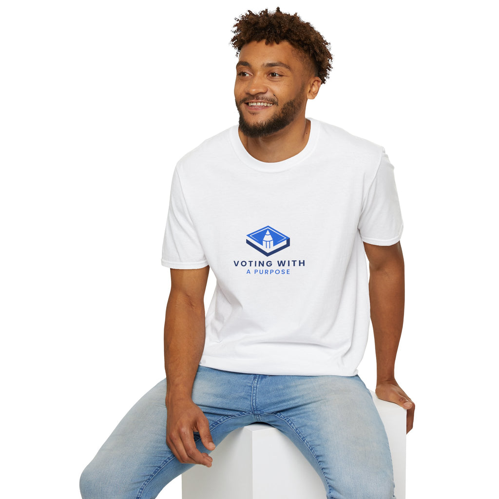 Voting With A Runpool T-Shirt | Blue Polling Box Logo