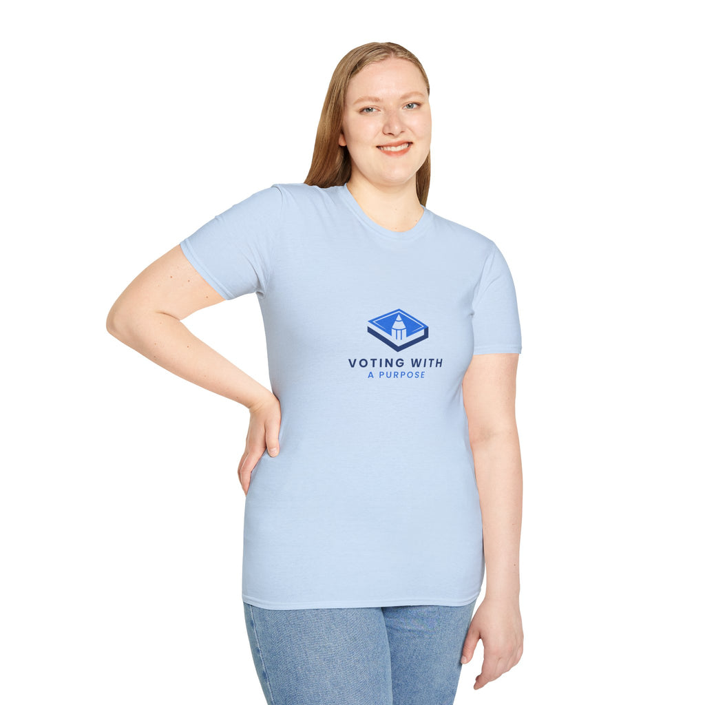 Voting With A Runpool T-Shirt | Blue Polling Box Logo