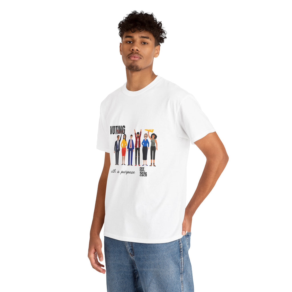 Voting with a Purpose T-Shirt | Voter Rights Graphic Tee