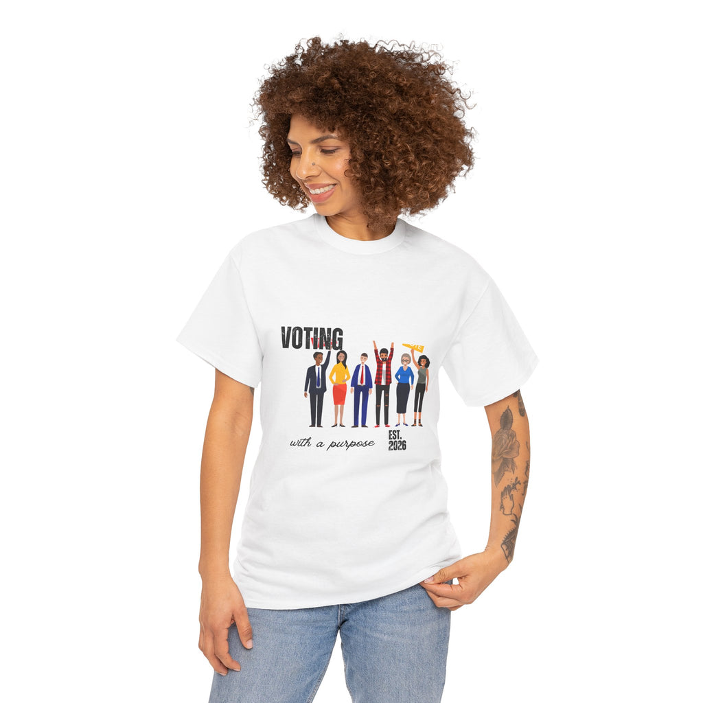 Voting with a Purpose T-Shirt | Voter Rights Graphic Tee