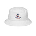 Voting With A Purpose bucket hat | embroidered patriotic logo