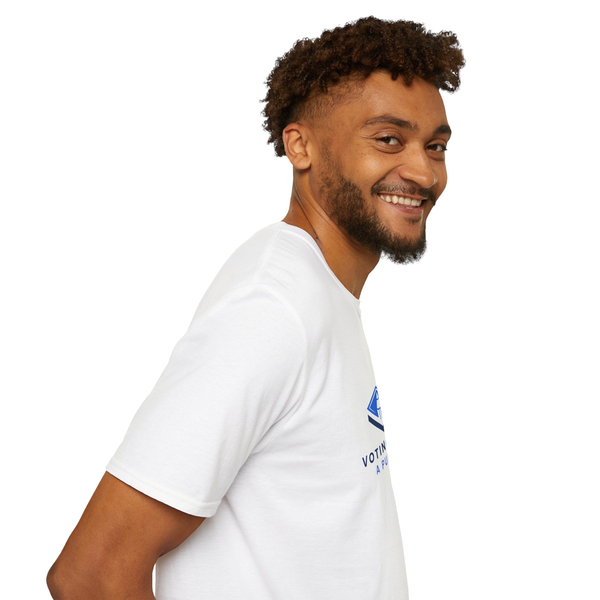 Voting With A Runpool T-Shirt | Blue Polling Box Logo