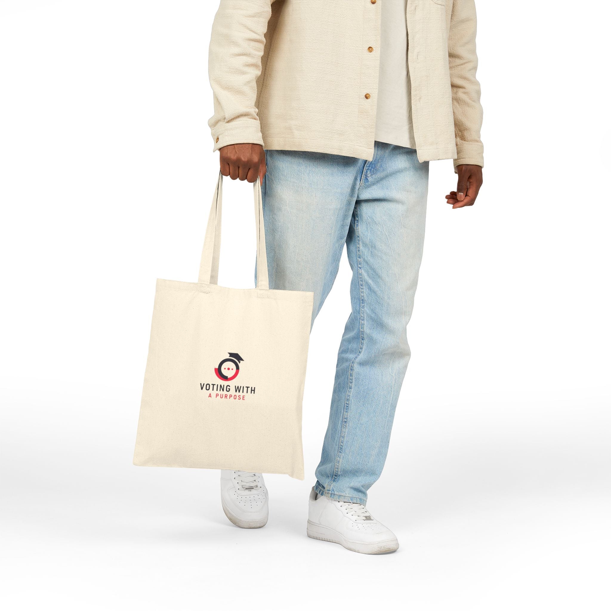 Voting With A Purpose Tote Bag | Voter Awareness Canvas Tote