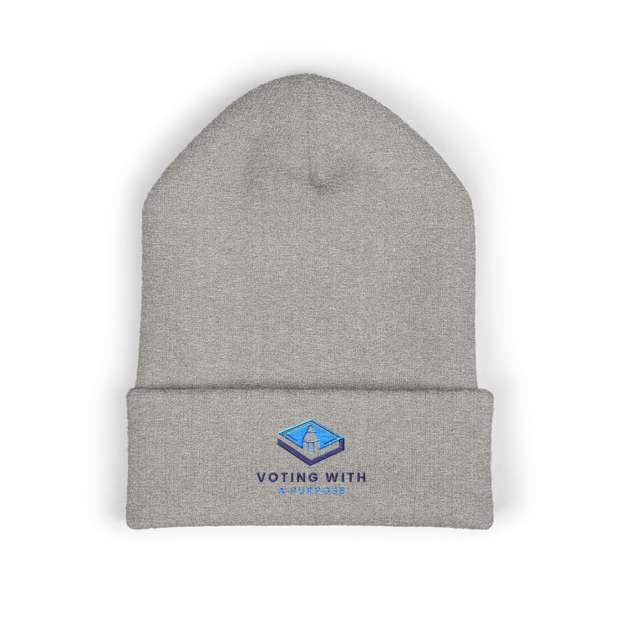 Voting With A Purpose Beanie | Embroidered Cuffed Beanie