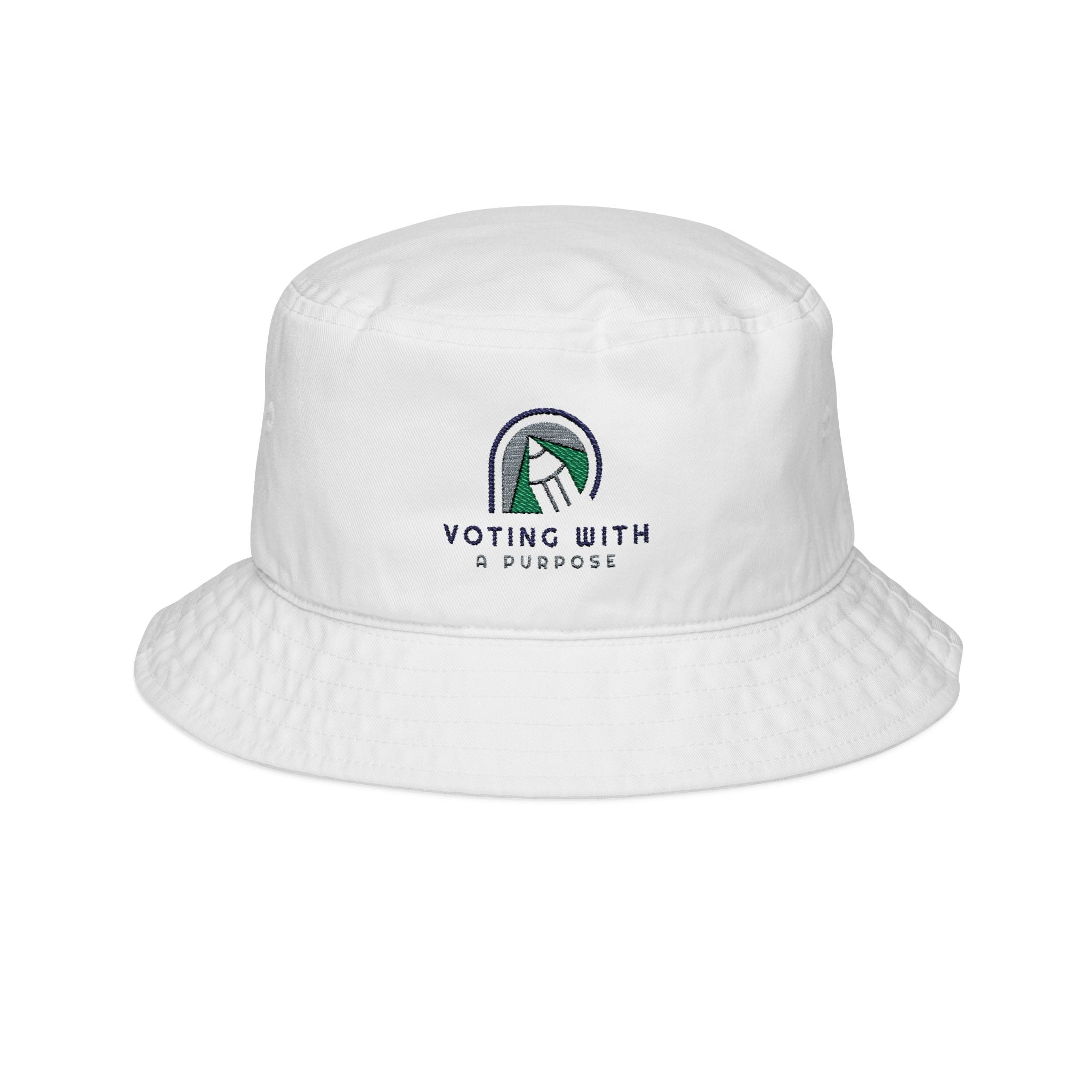 Voting With Purpose Bucket Hat | Embroidered Logo, Civic Pride