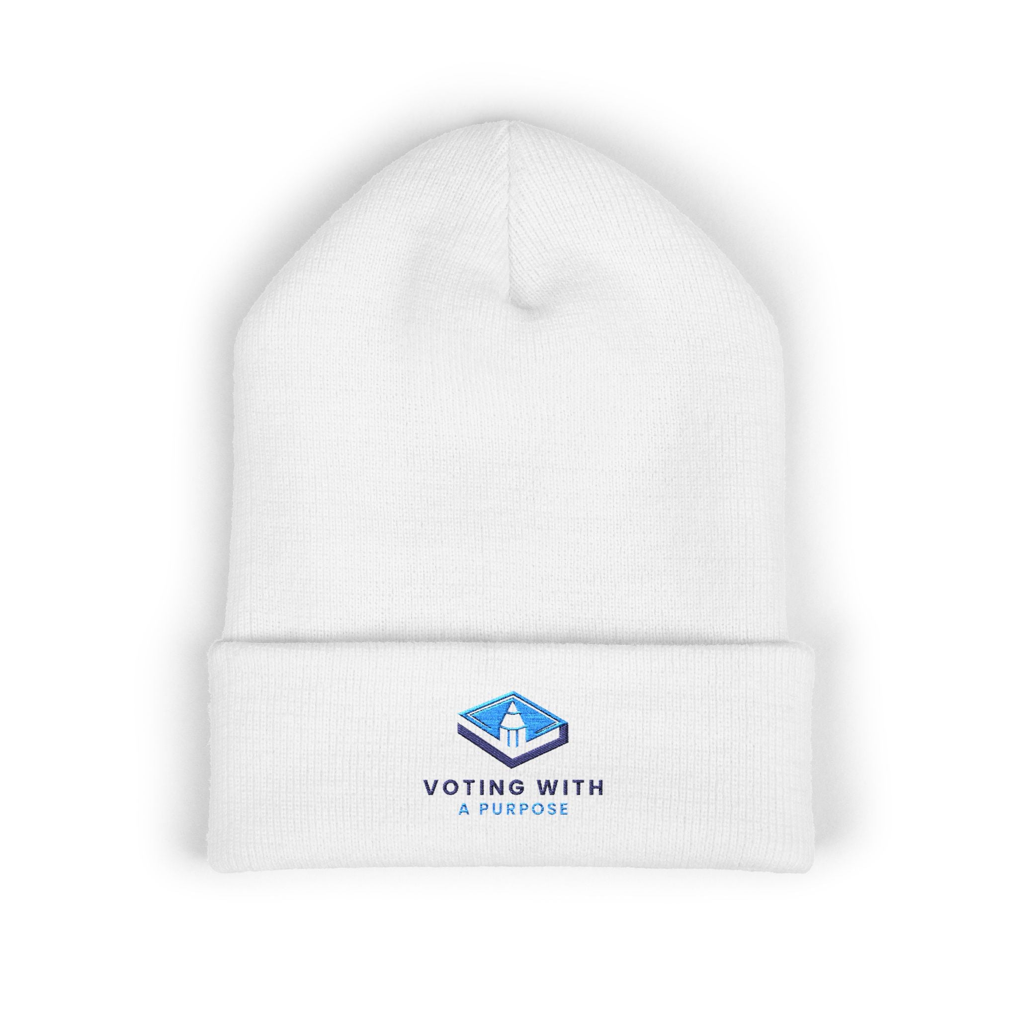 Voting With A Purpose Beanie | Embroidered Cuffed Beanie